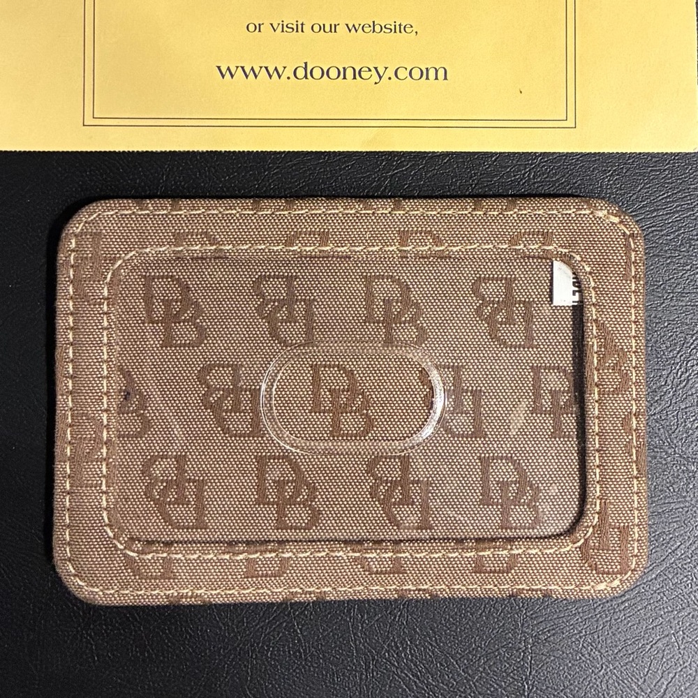 Dooney & Bourke Beige Monogram Tote with Cream Trim with extras - Picture 5 of 11